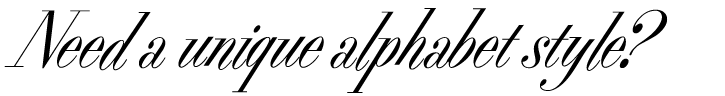 Need a unique alphabet style?